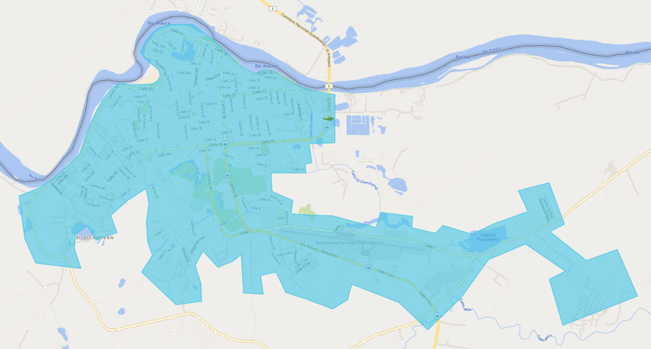 Área de prestación del servicio de aseo